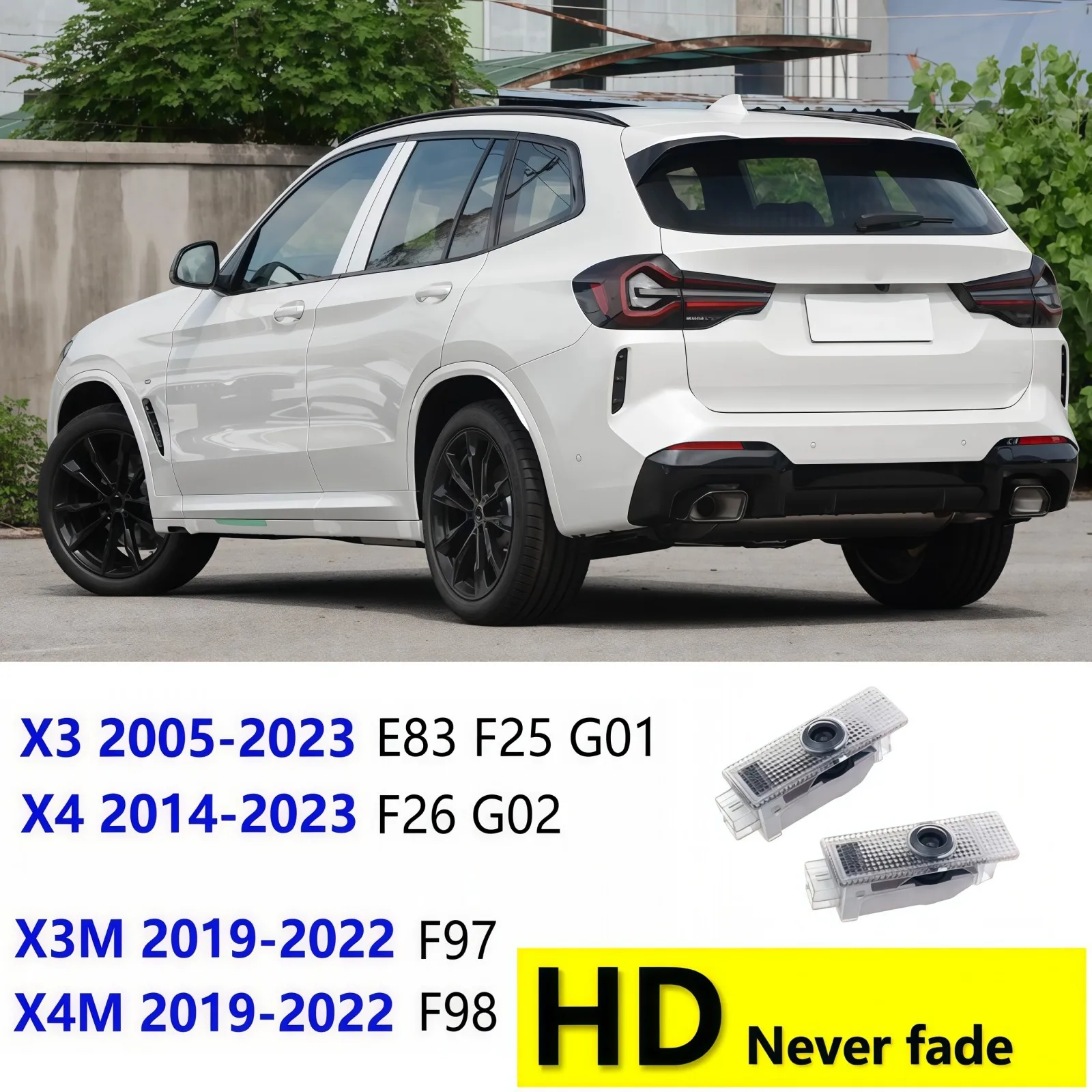 HD Für BMW M X3 X4 Led Auto Tür Projektor Willkommen Licht E83 F25 G01 2005-2023 F26 G02 2014-2023 X3M F97 X4M F98 2022 Zubehör