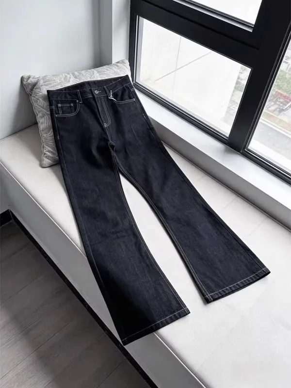 

Мужские джинсы в американском ретро-стиле, весенние, приталенные, прямые, с оригинальным дизайном Bell Bot, молодежный тренд, хлопок