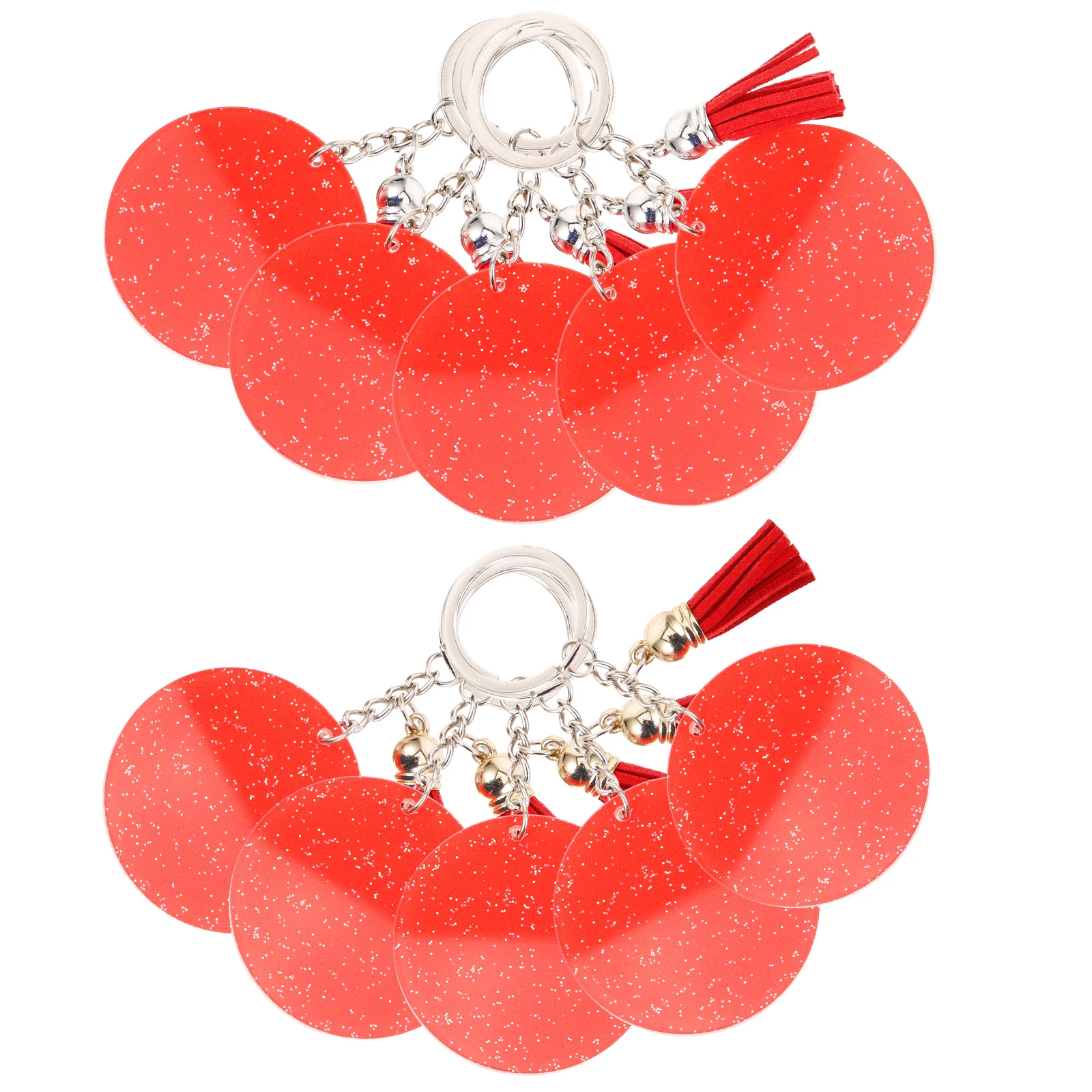 

10 Pcs Decoration Color Keychain Bulk Keychains Blank Manual Hotel Diy Material Red Blanks Supplies