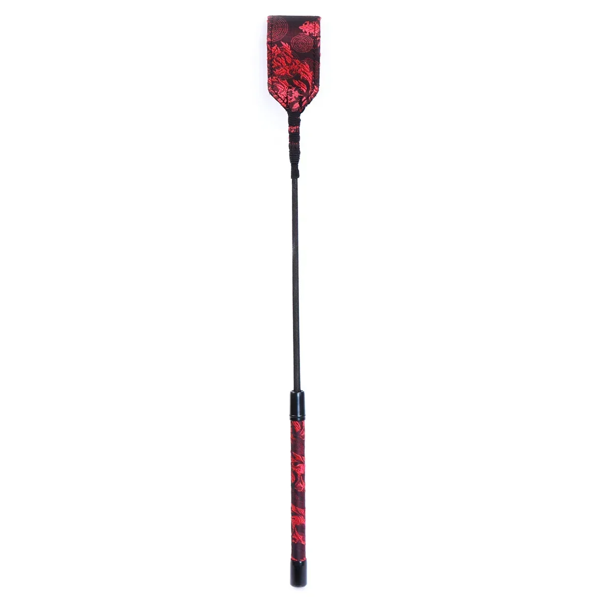 45cm Premium PU Leather Equestrian Riding Crop with Red Cloth Cover
