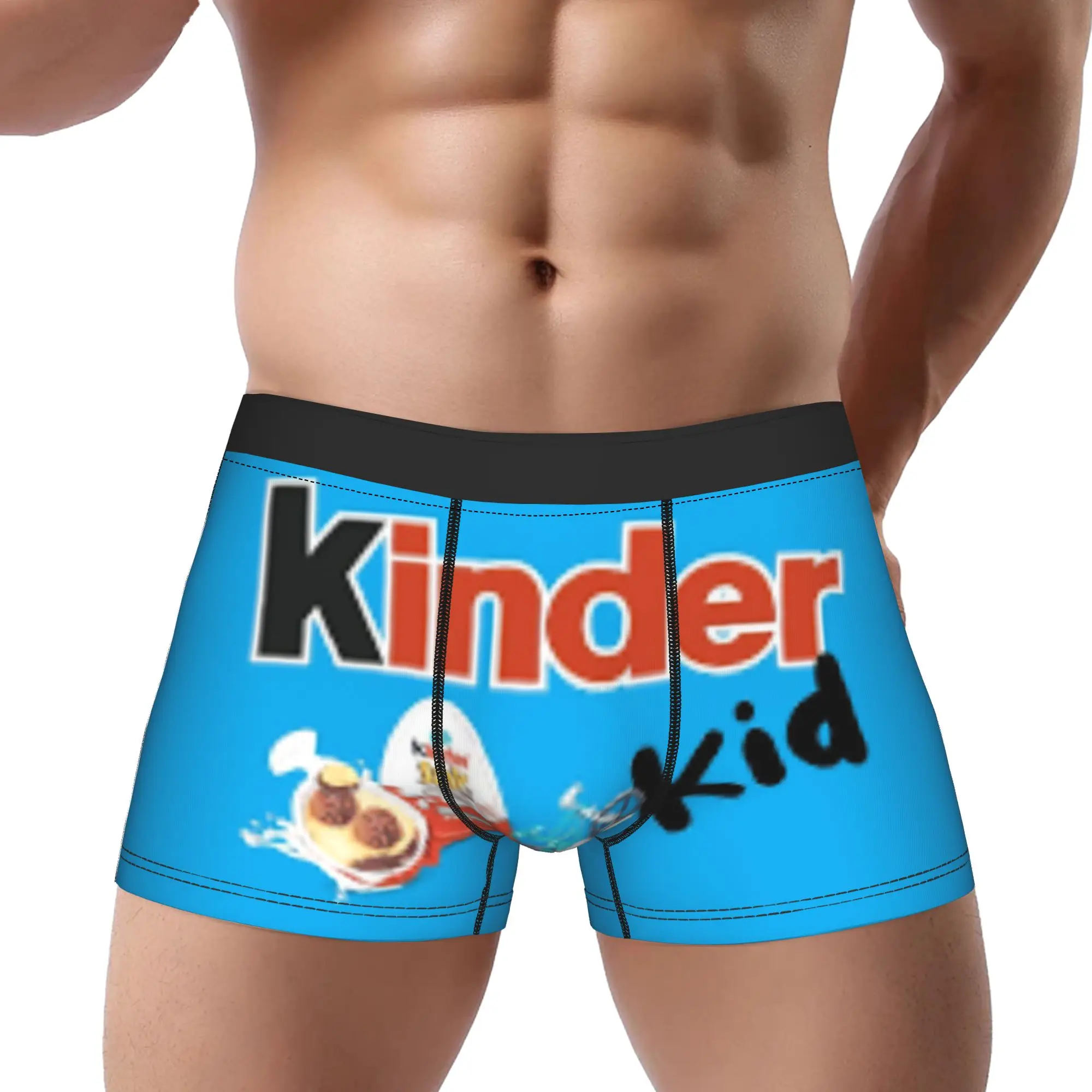 

Синие трусы-боксеры Kinder Surprise для мужчин, дышащие шорты, мужское нижнее белье