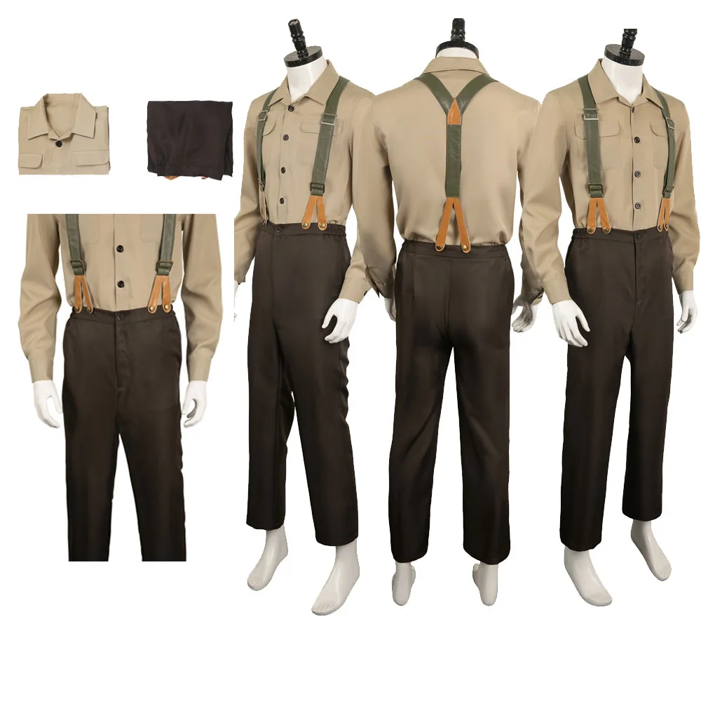 Male Gus March Cosplay Phillips Costume Outfits 2024 Movie The Ministry Cos Ungentlemanly Warfare Fantasy Halloween Party Suit