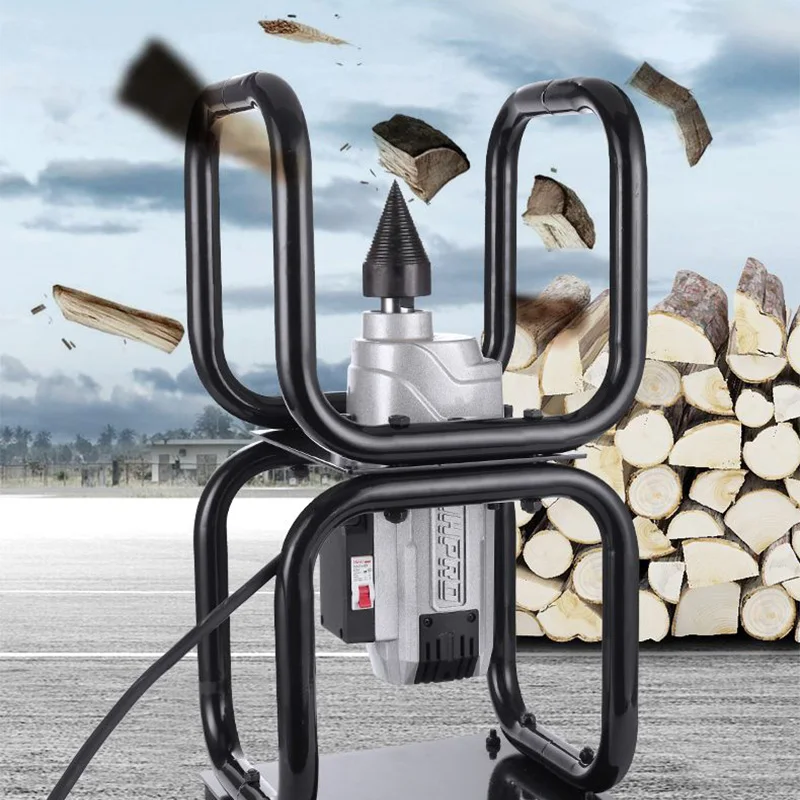 Fully Automatic Electric Log Splitter, Home-Use Log Splitting Tool, Log Splitting Drill Bit, 220V Small Electric Log Splitter