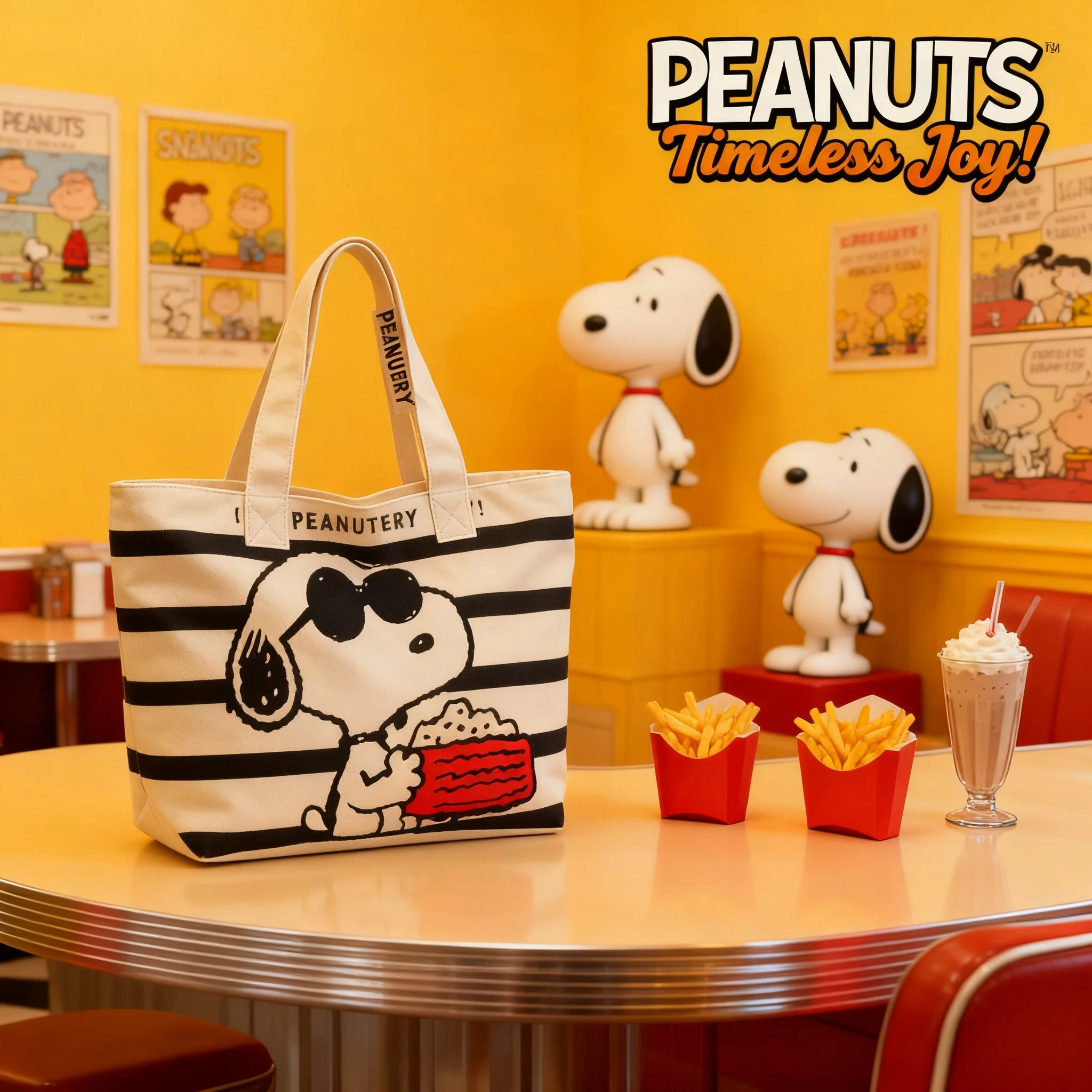 

Snoopy Cartoon Canvas Large Capacity Tote Bag for Women Girls Students Cute Hot Mommy Fashion School College Book Bag