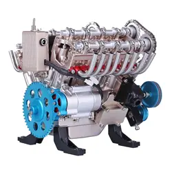 TECHING 1/3 V8 Engine Model Metal Mechanical Engine Science Experiment Physics Education Toy Gift