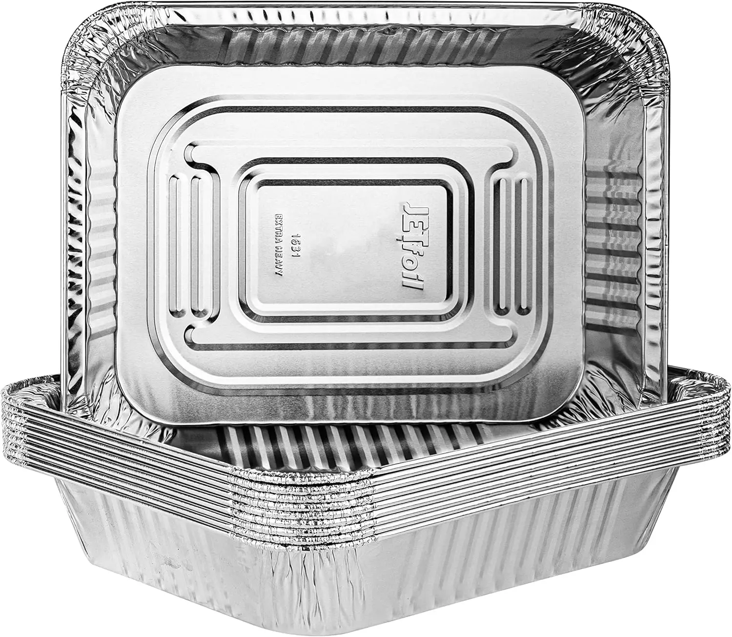 Heavy Weight Aluminum Foil Pans 9x13 Half Size Deep for Baking Cakes, Bread, Meatloaf, Lasagna - Pack of 10