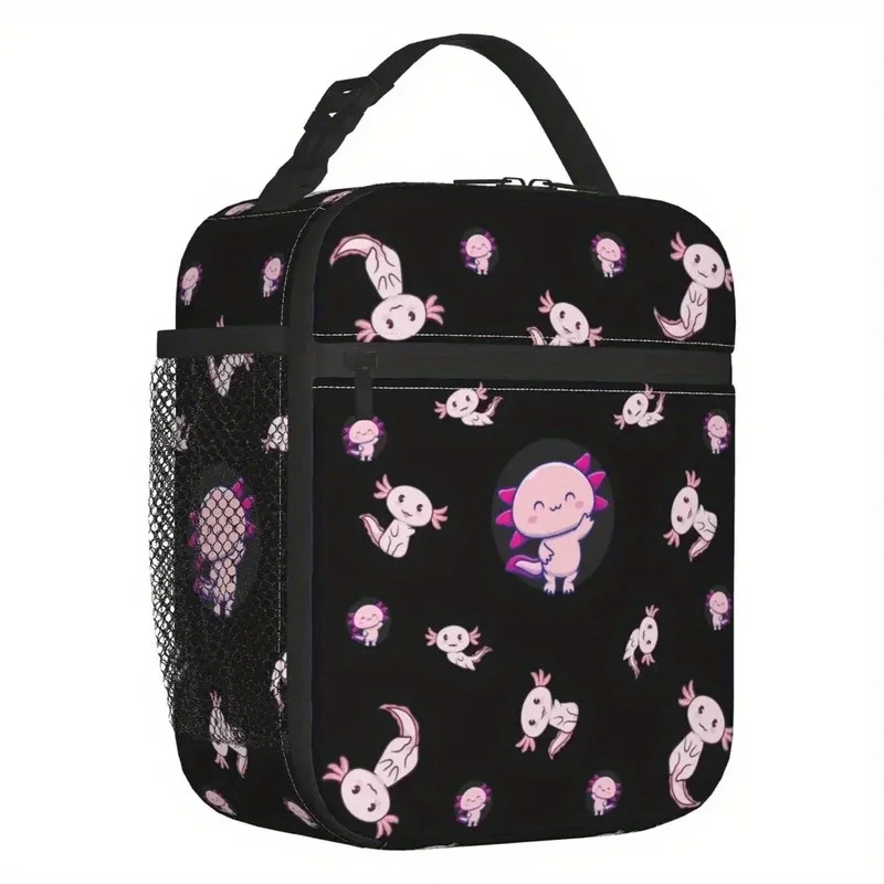 I Axolotl Questions Insulated Lunch Bag for Women Resuable Salamander Animal Cooler Thermal Bento Box Kids School Children