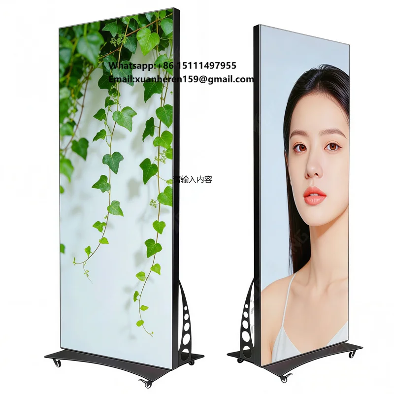 

Flight Case Included Portable Full Color LED Poster Display Panel P1.8 P2 Modular Screen for Exhibitions Mobile Brand Campaigns