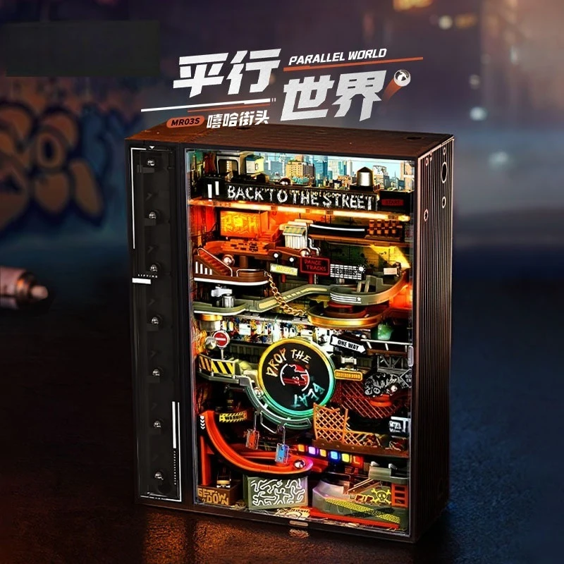 Parallel world e-sports city handmade building block three-dimensional puzzle assembly model LPL