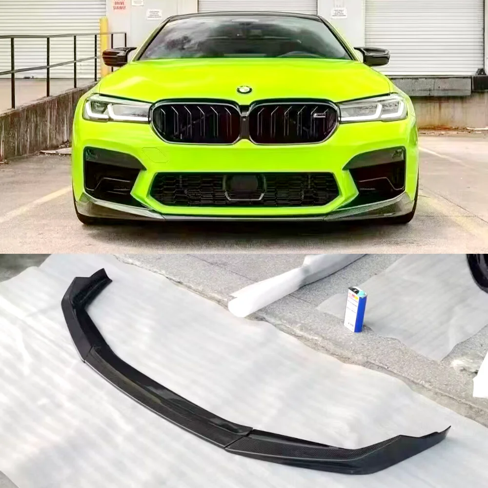 1pcs M5 Carbon Fiber front Bumper Spoiler Diffuser for BMW F90 M5 Original M Bumper 2021UP ( NOT fit M-tech M-sport Bumper )