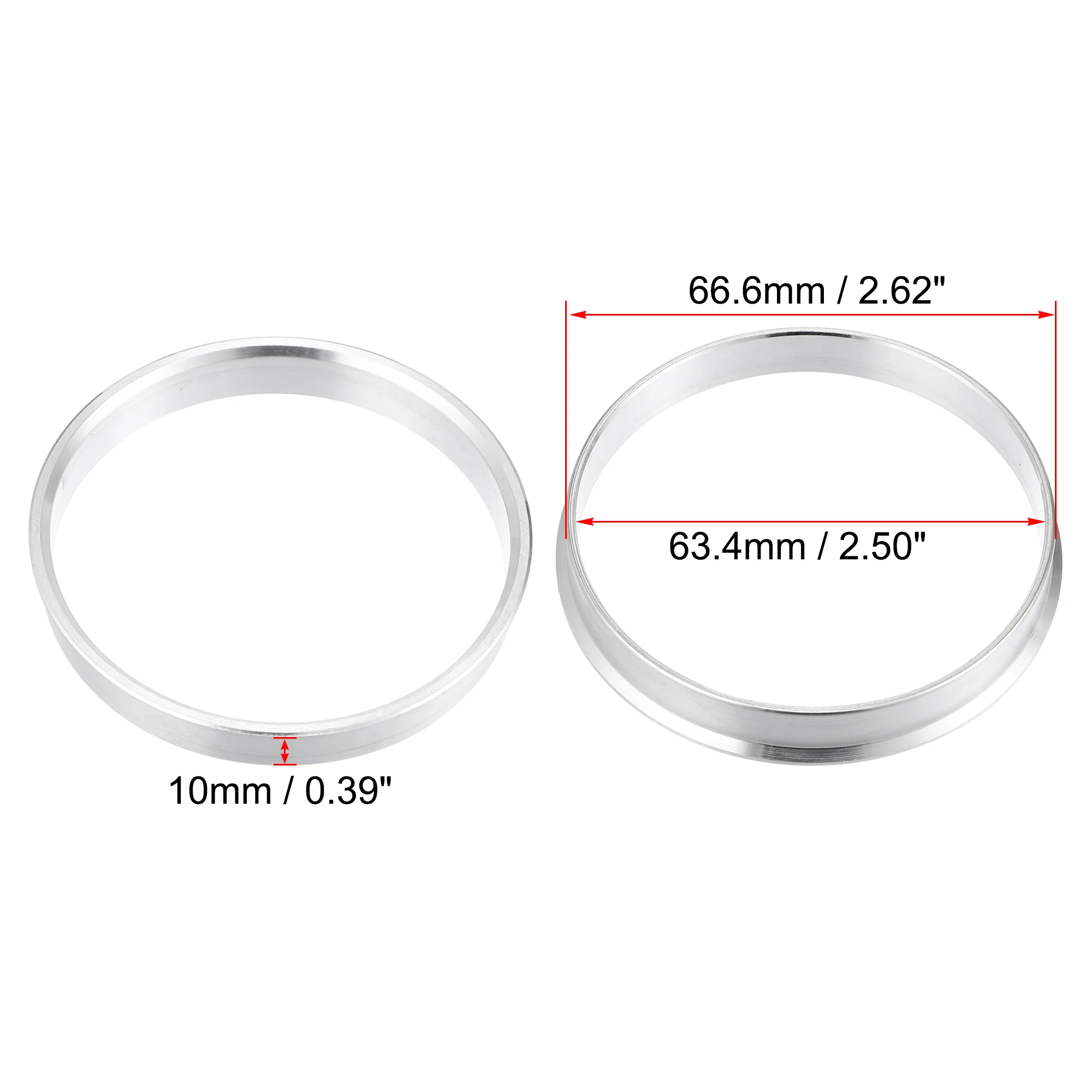 Uxcell 4 stücke od 58,1mm 63,4mm 64,1mm 65,1mm bis 54,1mm 57,1mm 66,6mm 93,1mm Auto Auto Nabe Zentr ier ringe Rad bohrung Mittel abstand halter