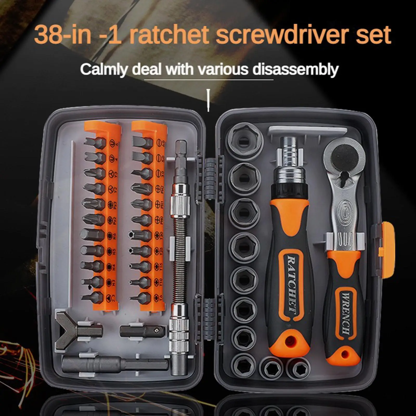 Ratchet Screwdriver Set Professional Rotatable Ratchet Handles Manual Tools