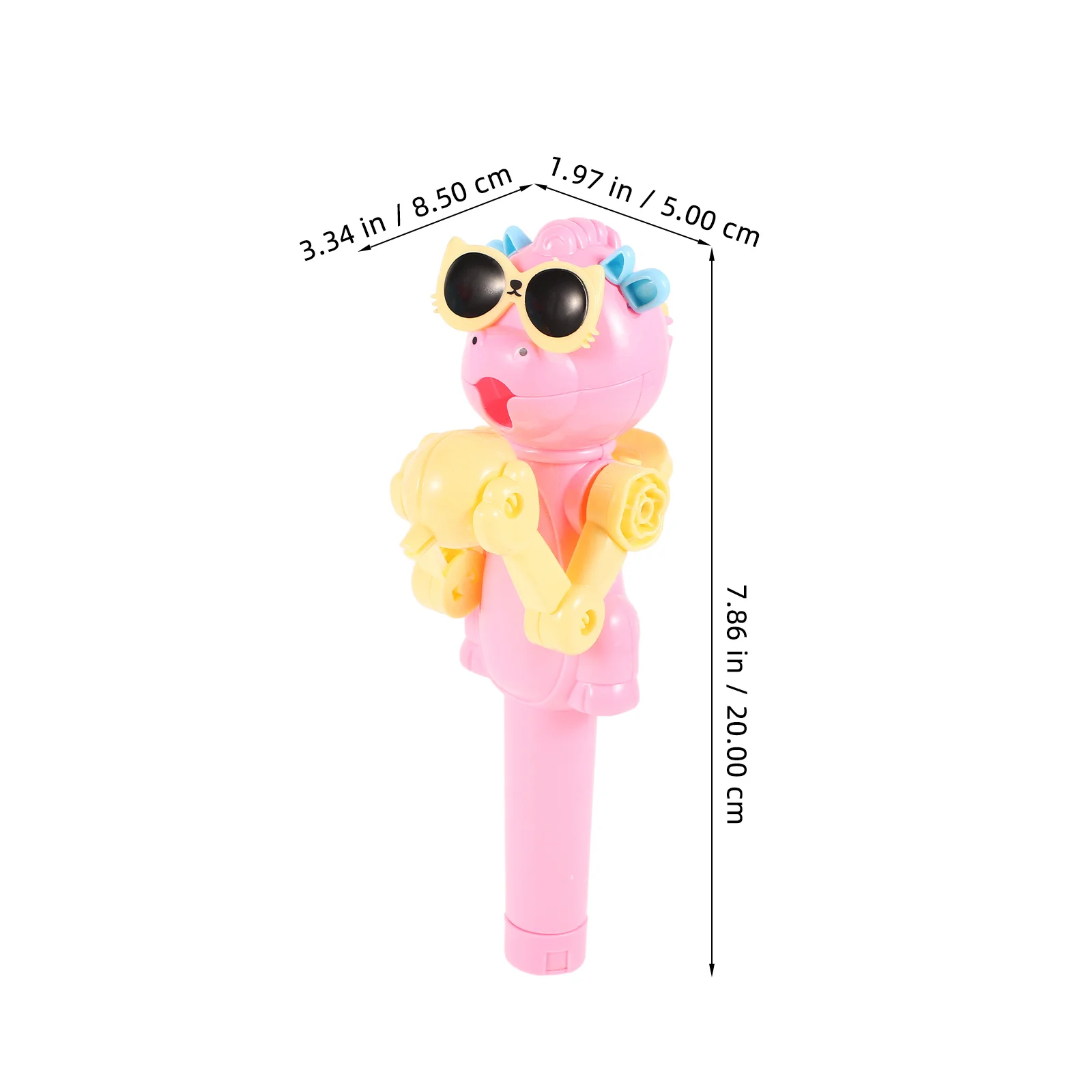 2 قطعة ديناصور روبوت الإبداعية حامل المصاصة للحزب المزحة مضحك الحلوى تخزين الجدة المحمولة خدعة صالح #5