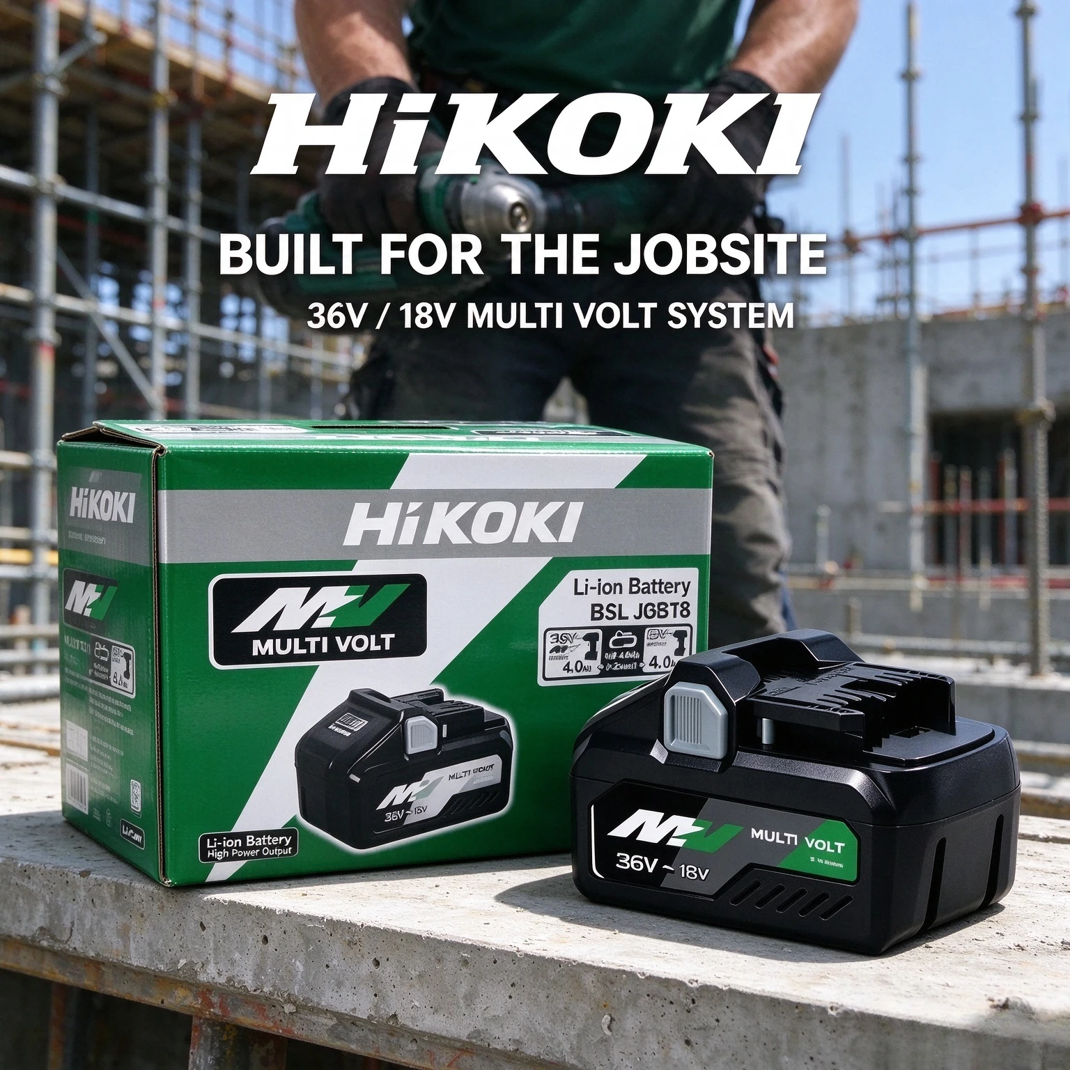 HiKOKI 18V/36V 5.0Ah 8.0Ah Li‑ion Battery, Integrated Multi-Protection Circuit, Safe Power for HiKOKI Cordless Reciprocating Saw