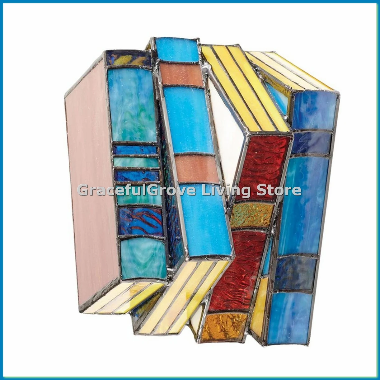 

Настольная лампа из стекла в виде книг, винтажная, для чтения, для дома, прикроватная, для декора интерьера - AT35