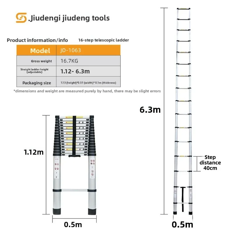

Прочная односторонняя телескопическая лестница из алюминиевого сплава для дома и улицы, прямая лестница для подъема на стену, складная лестница для подъема на стену