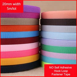 5Meter/Pair Colorful Velcros Non-adhesive Hook and Loop Fastener Tape Magic Nylon Strap Home DIY Sewing Craft Accessories 20mm
