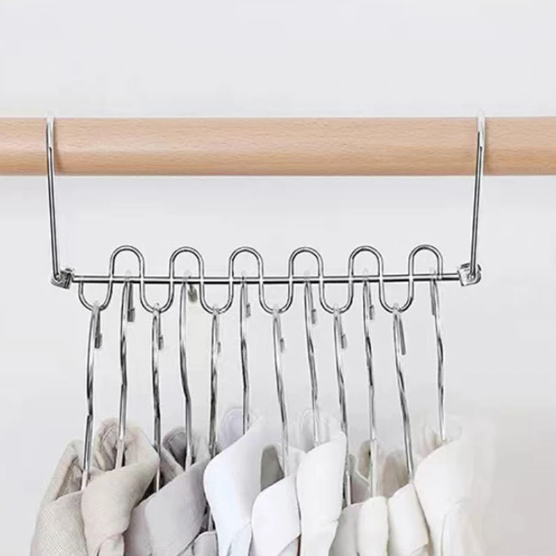 Multi-port Support Clothes Hangers Magic Space Saving Hanger Stainless Steel Closet Clothes Rack Drying Hanger Storage Hangers