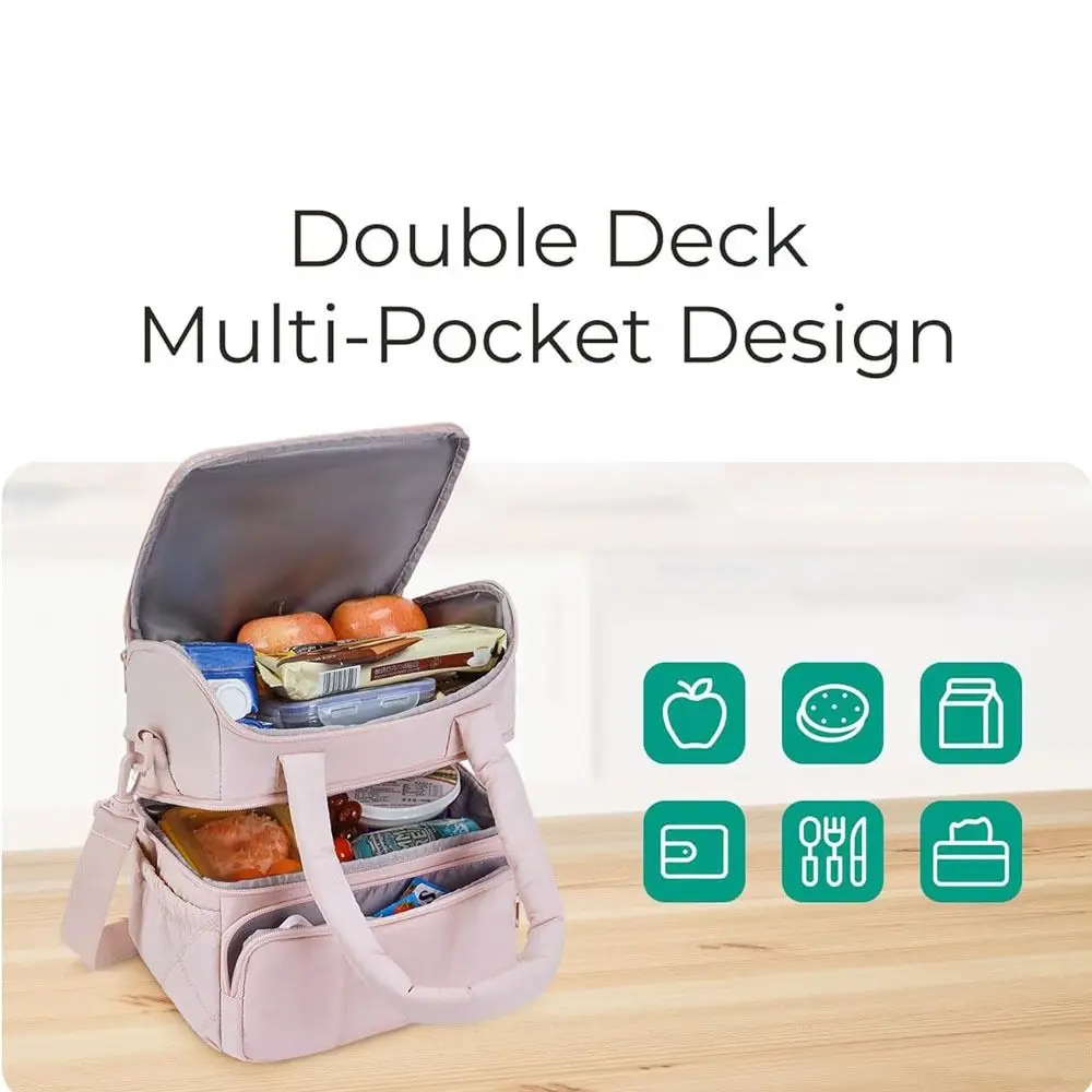 Durable Large Capacity Lunch Bag Waterproof Insulated Lunch Box Reusable Leakproof Insulated Bag Office