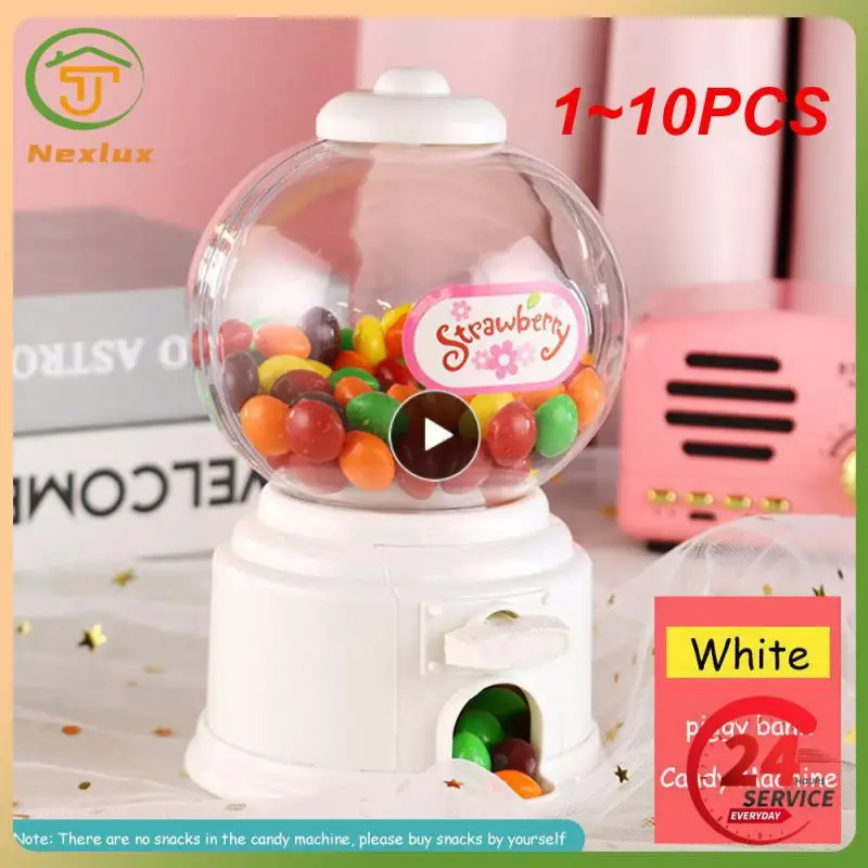 Hot Multicolor Cute Sweet Mini Candy Machine Bubble Dispenser Coin Bank Kids Toys Children Gift Dispenser Box Bottle