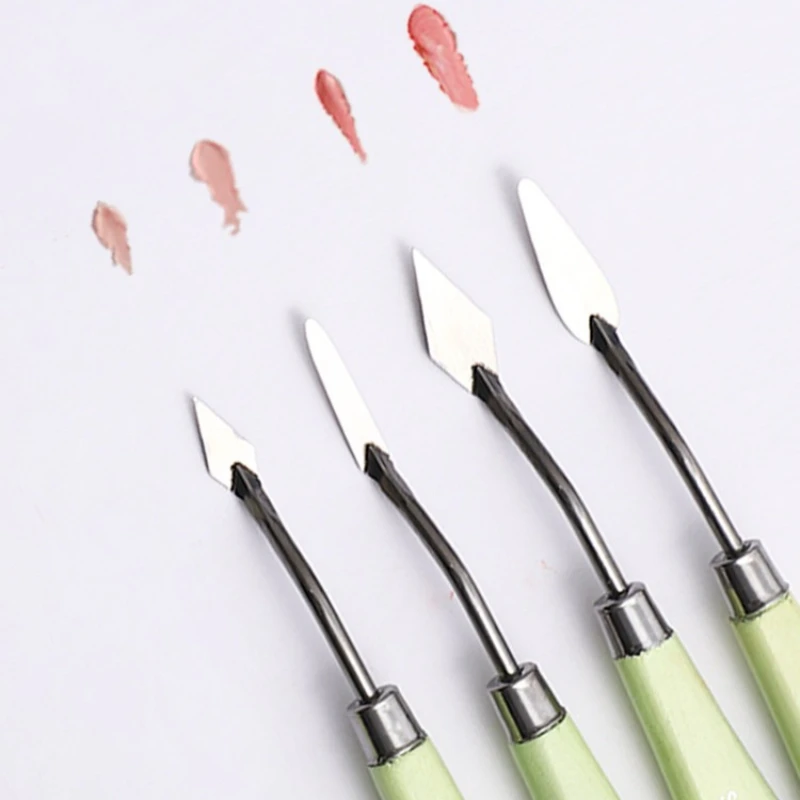 Gouache Paint Palette Knife Scraper Durable Acrylic Oil Painting Spatula Smoothing Pick Drawing Knife Tip Flat Head Art Supplies