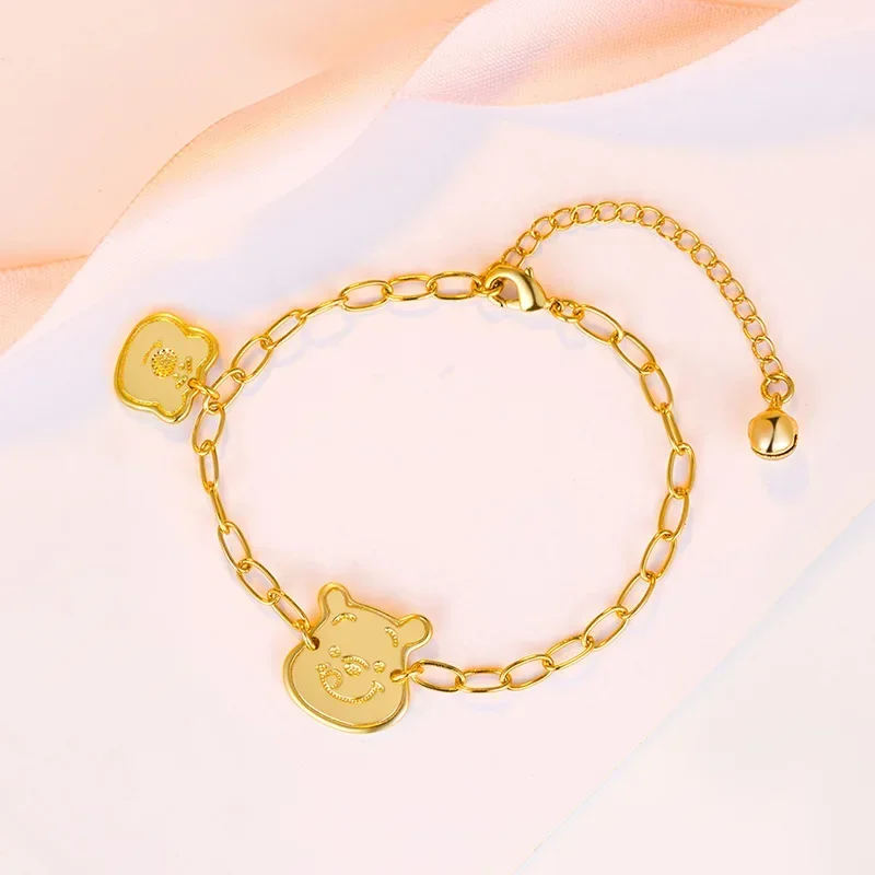 Disney Winnie The Pooh Bracelets Cartoon Peripherals Cute Jewelry Accessories Fashion Women Girlfriends Birthday Christmas Gifts