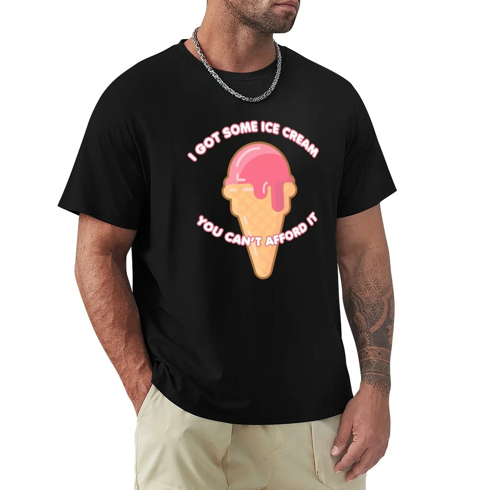 

Expensive Ice Cream! T-Shirt All Match Basic Short Sleeve Top