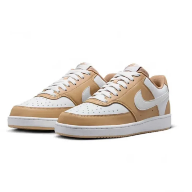 

Nike Court Vision Low Next Nature Versatile Low-Top Trendy Comfortable Sneakers for Men and Women Brown and White Dh3158-201