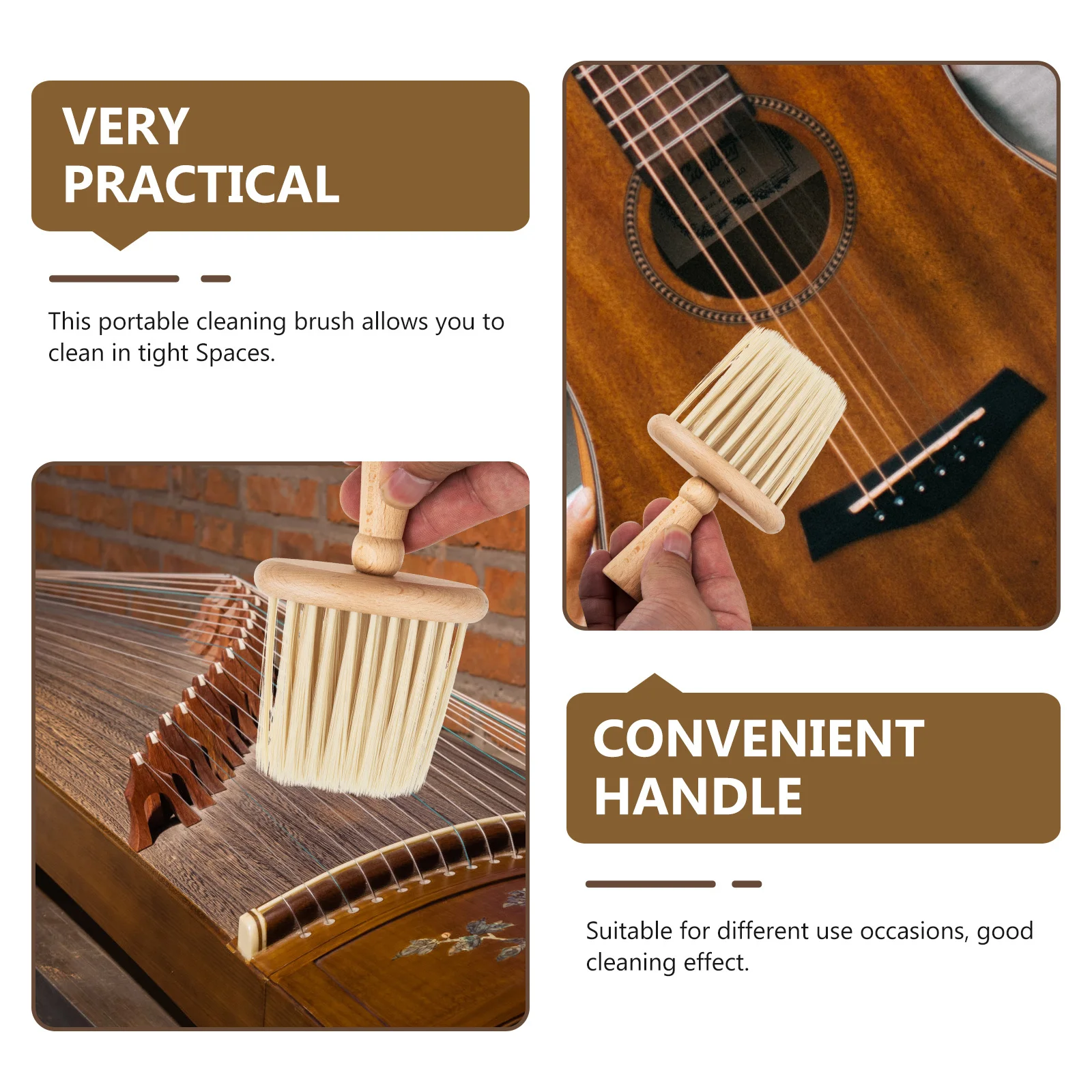 

2Pcs Guzheng Cleaning Brushes Premium Wooden Cleaning Tools Instrument Surface Cleaners Guzheng Dust Removal Efficient Supplies