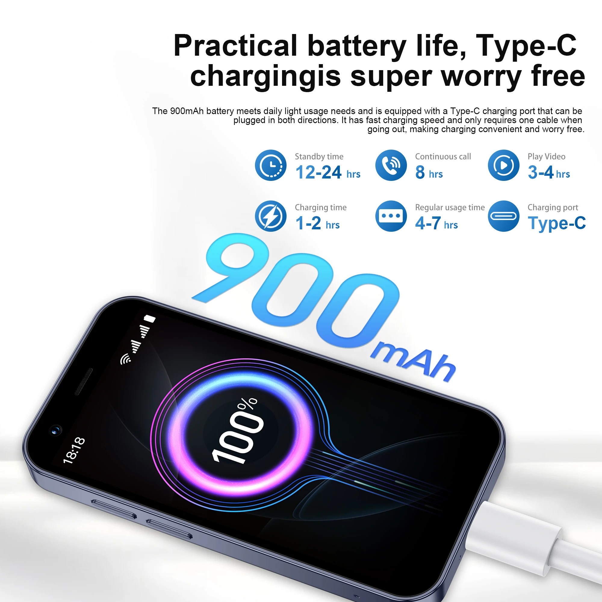 SERVO 18SE mini هاتف ذكي صغير، شاشة عالية الدقة 3.0 بوصة، WCDMA 3G، 2GB+16GB، GPS Android، هاتف محمول صغير، وضع الاستعداد بشريحتين، متجر اللعب #6