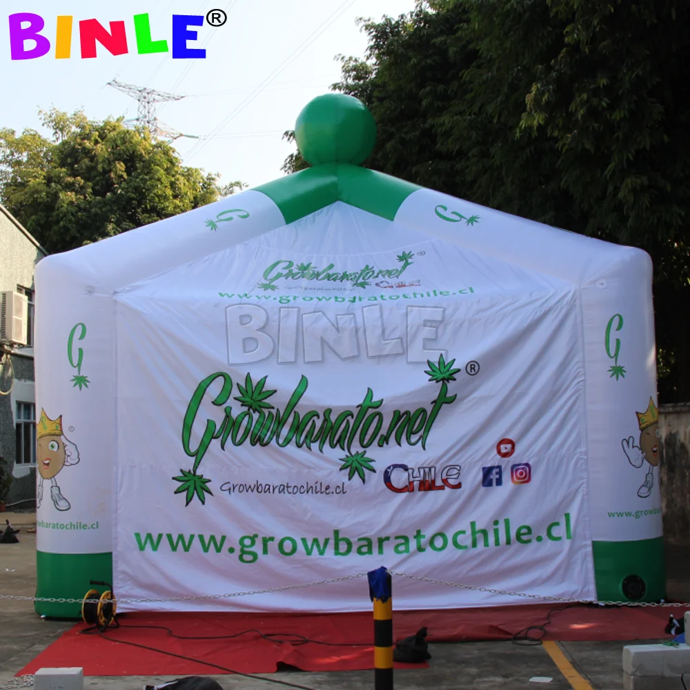 Carpa inflable azul personalizada, carpa gazebo, cabina de exposición, marquesina de cubo para Feria Comercial