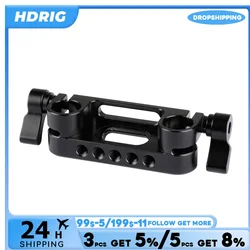 HDRIG Universal Camera Dual 15mm Rod Clamp Railblock For Follow Focus Fit for Camera 15mm Rail Support System For DLSR Camera