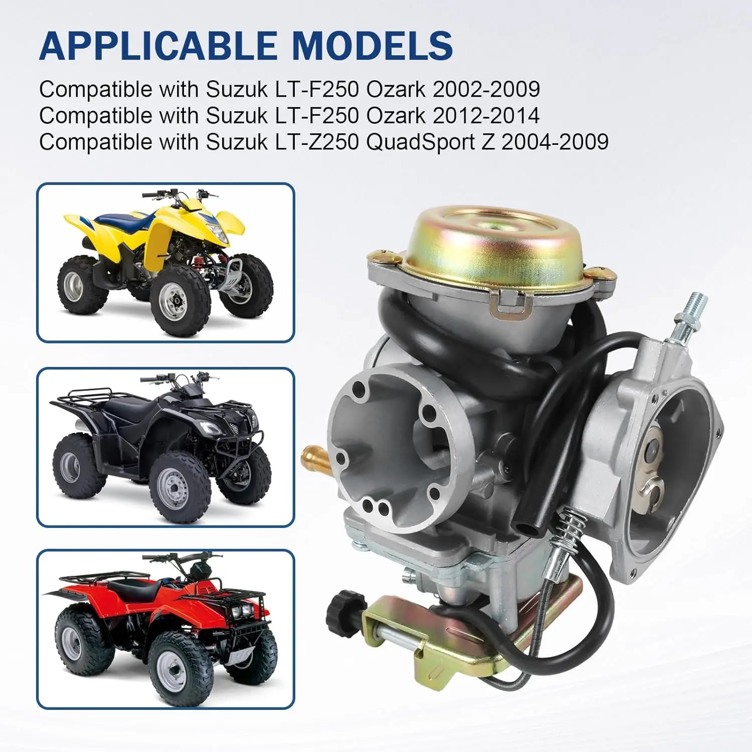 For Carburetor Replacement For Suzuki LT-F250 Ozark 2002-2009 2012-2014 LT-Z250 QuadSport Z 2004-2009 ATV Engine Carb Replace 13