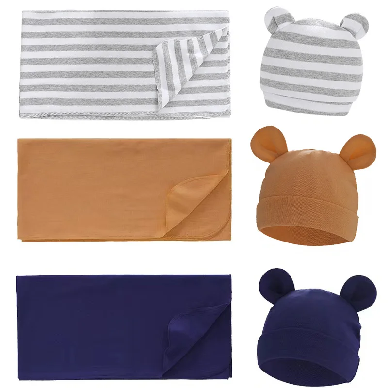 

2 шт., мягкие хлопковые пеленки для новорожденных, с одеялом