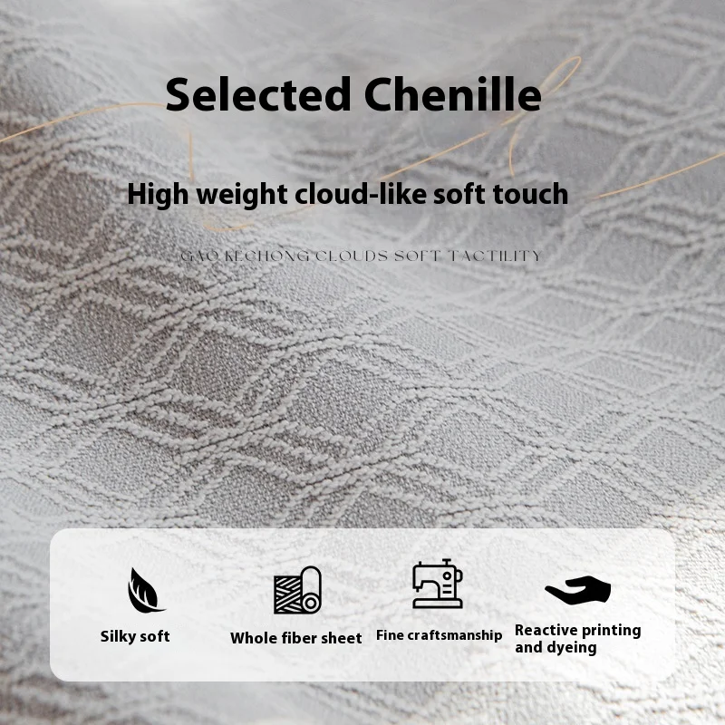 Love Pattern Chenille Sofa Cover for Living Room Non-Slip Sofa Cushion Cover Four Seasons Universal Couch Protector