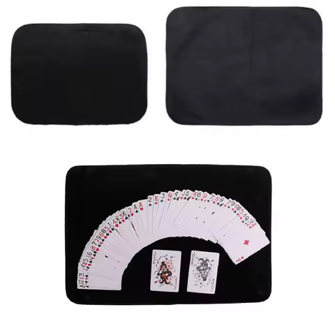 Black Close-Up Performance Pad Magic Playmat Poker Card Deck Mat Magician Props Coin Magic Gimmicks Gift for Kids Adults Party
