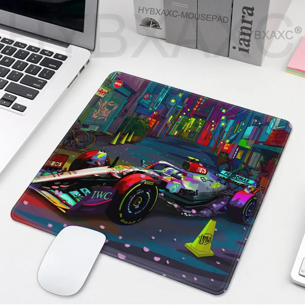 Small Mouse Pad Graffiti Racing Car Desk Mat Neon Formula Car Painting Gaming Accessories Mouse Mat 450×400x4mm F1 Car Mouse Pad