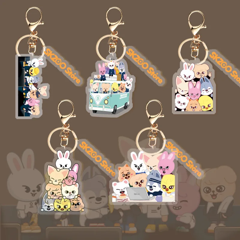 SKZOO Cartoon Same Acryl doppelseitiger Schlüsselanhänger Tasche kleiner Anhänger niedlicher peripherer Cartoon-Anhänger