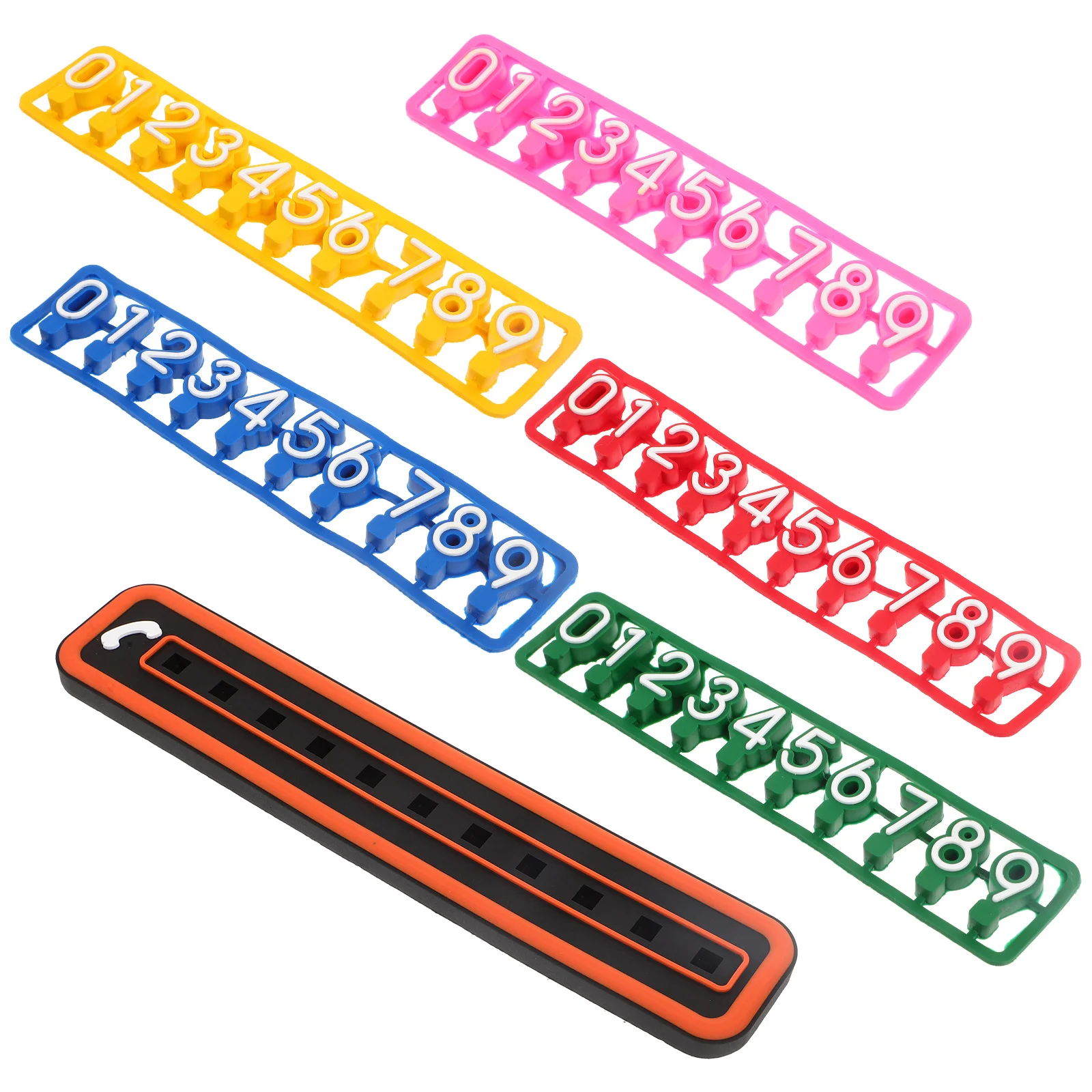 

1Set Parking Car Phone Number Card Cute Vibrant Design Temporary Parking Solution Dashboard Ornament Auto