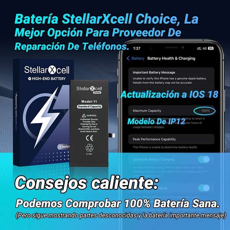 Batería para iPhone 13, 13 Pro, 13 Mini, 13 Pro Max, capacidad estándar, calidad estándar, incluye herramientas gratis, 0 ciclos, muestra 100% salud 5