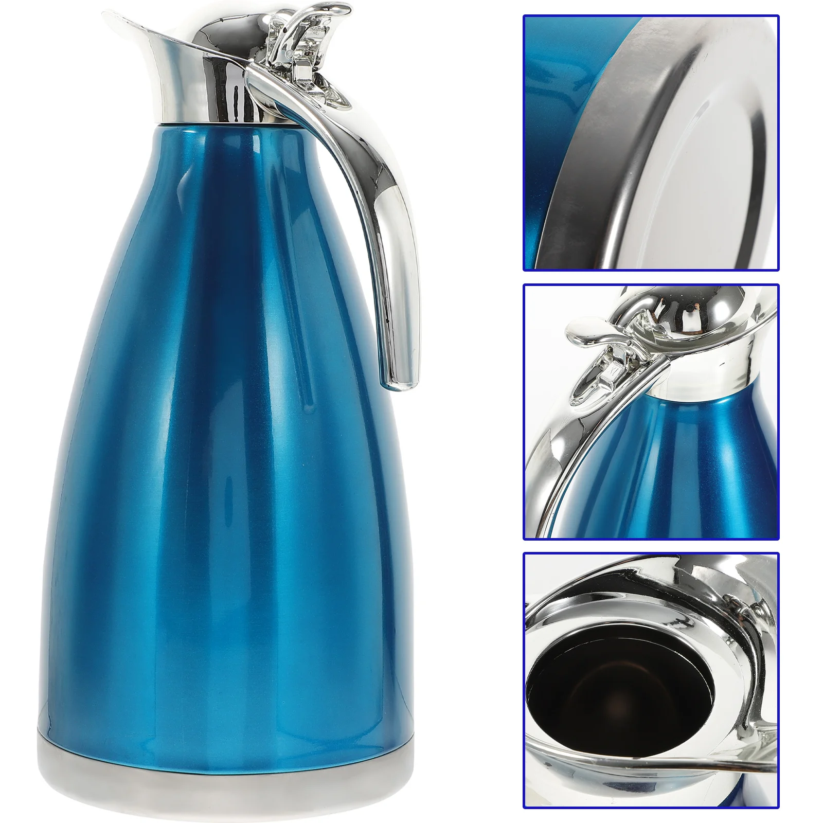 

Double Wall Insulated Stainless Steel Bottle Blue 2.0L Thermal Vacuum Pot Household Travel Thermal Bottle Vacuum Pot
