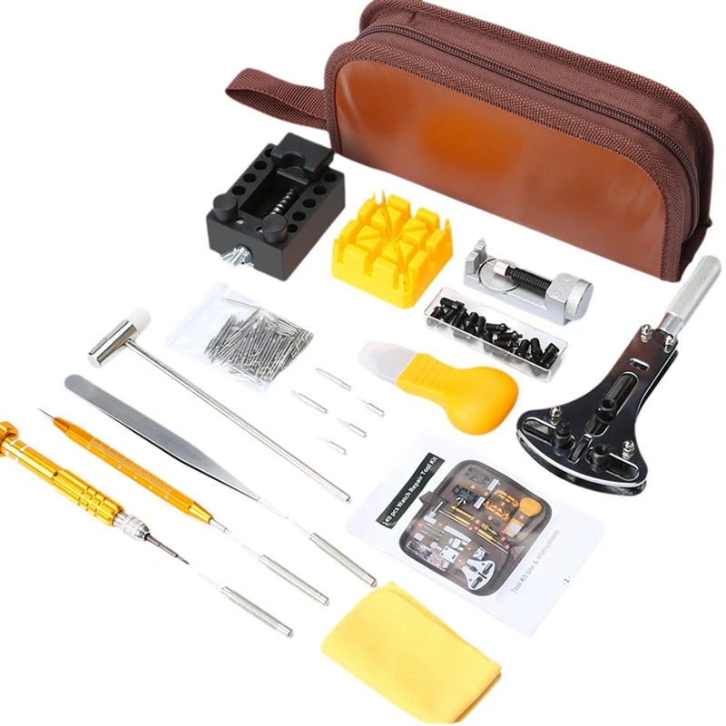 149 Piece Watch Repair Tool Kit Watch Chain Pin Remover Case Opener Spring Bar Remover Professional Watch Repair Tools