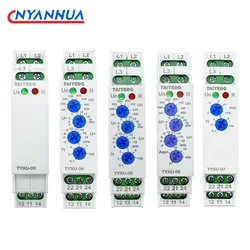 TYXU 3 Phase Voltage Protection Relay Phase Sequence Phase Failure Protection Relay 5A 8A 1SPDT 2SPDT