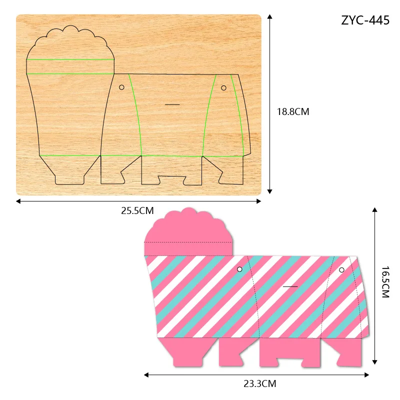 Box Wooden Cutting Mold Suitable for Die-Cutting Machines, ZYC-445