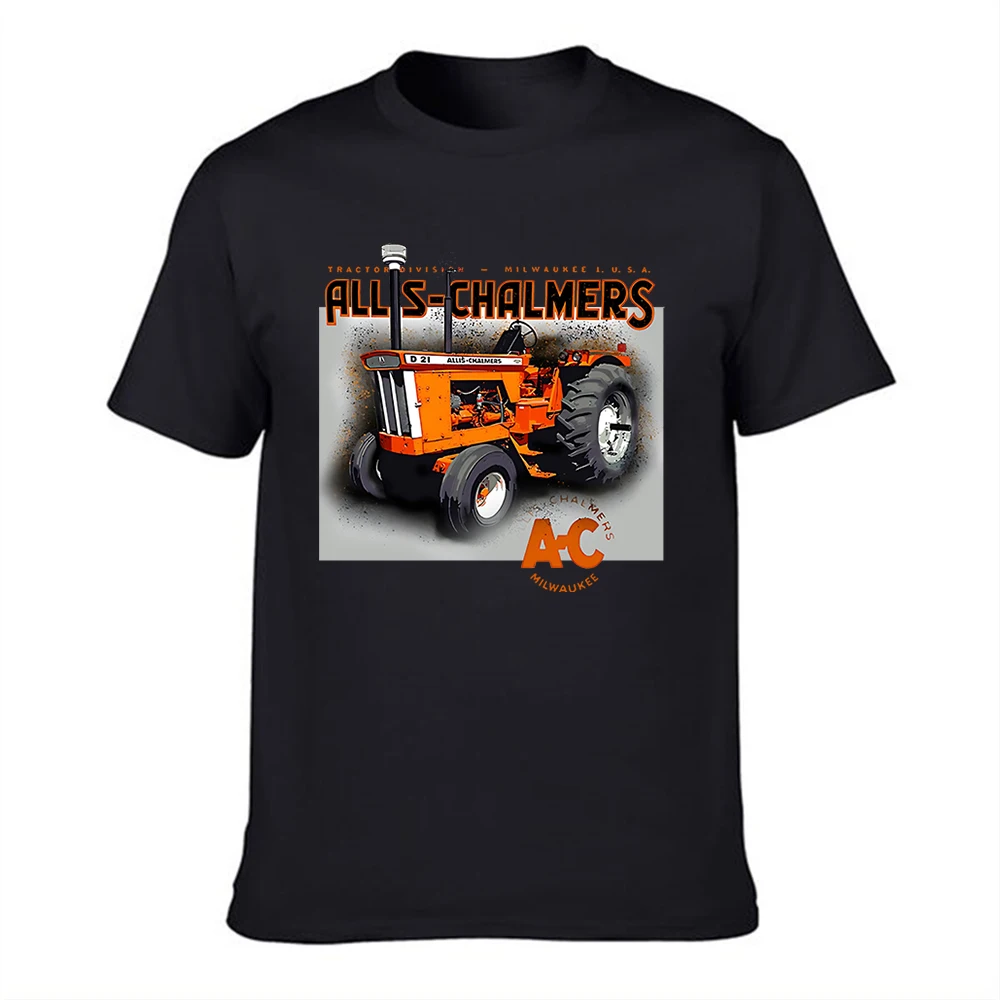 Camiseta de Algodón para Hombre con Estampado de Tractor Allis-Chalmers D21, Camiseta Gráfica Vintage de Maquinaria Agrícola de Milwaukee, EE. UU., para Agricultores y Coleccionistas