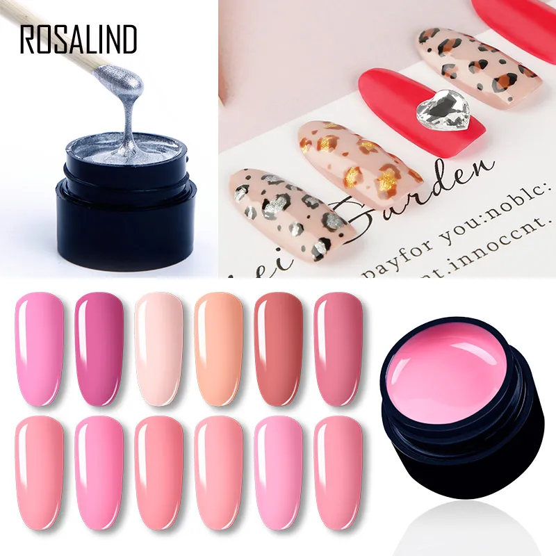 Rosalind-Verhéritage à ongles gel, mini bouteille en plastique, colle à ongles, figues gel, flash star, série UV, couche de finition LED, couche de base opi, 5ml