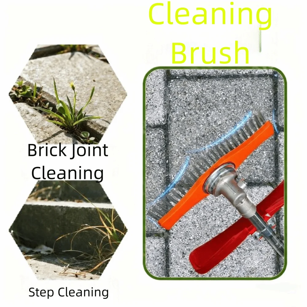 فرشاة تنظيف بوليستر مقاومة للاهتراء، أداة إزالة الأعشاب ذات التربة السائبة عالية الكفاءة، مقبض قابل للتعديل، أداة تأصيل العشب