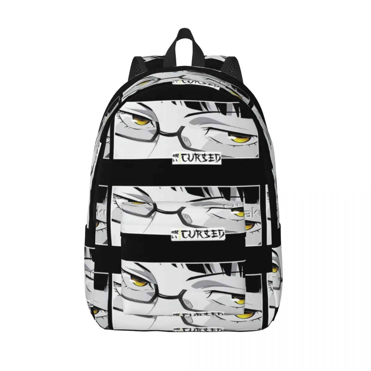 

Cursed Anime Eyes Stare Японская уютная манга-панель Простой и стильный рюкзак Холщовый рюкзак Рюкзаки
