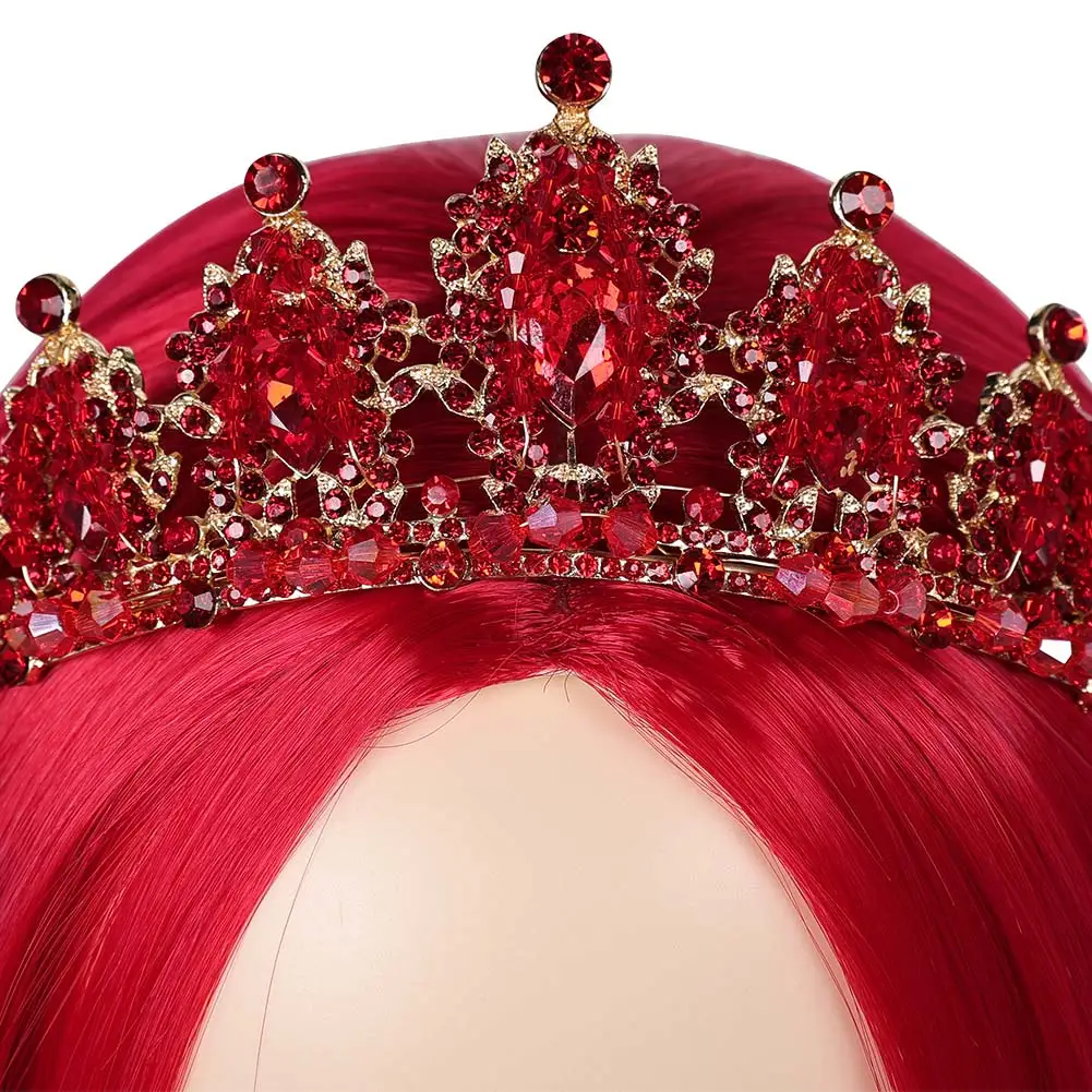 Fantasia Heart Queen Wigs 2024 Movie Descendent Rise Cosplay Disfraz Costume Accessories Women Hair Halloween Carnival Party