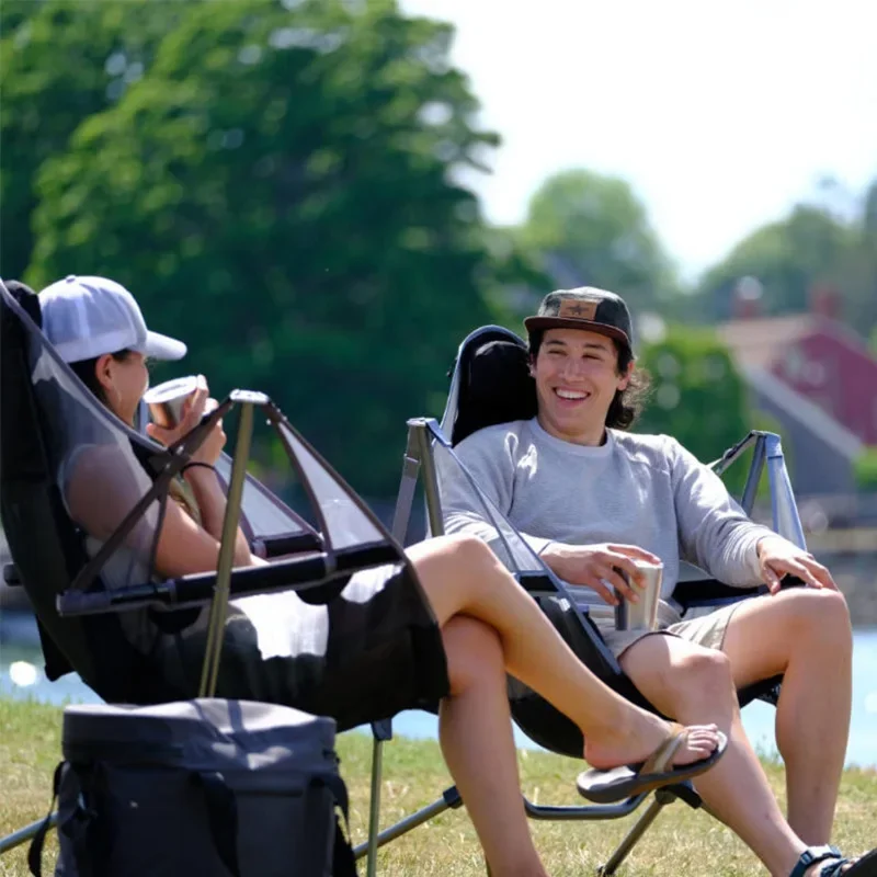 

Portable New Recliner Luxury Ultralight Outdoor Telescopic Foldable Canvas Hammock Chair Folding Camping Chair with Bag